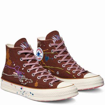 Converse x Bandulu Chuck 70 - Miesten Matalavartiset Tennarit - Suklaa/Pinkki